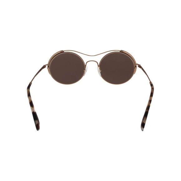 Prada PR55VS 331408 CONCEPTUAL Rose Gold/Brown Oval Sunglasses - Picture 4 of 5